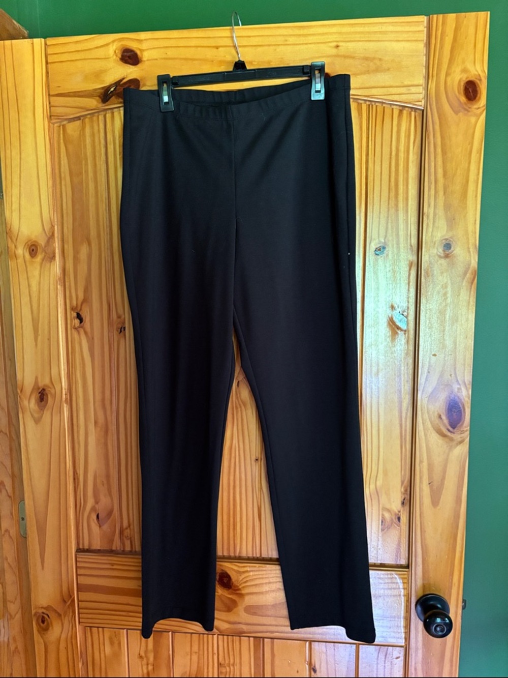 Kim Rogers Black Straight-Leg Stretch Pants